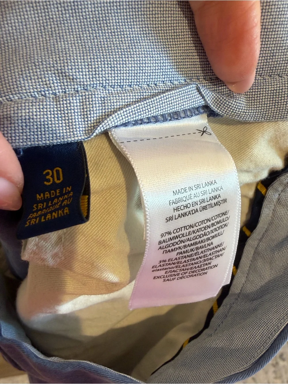 Polo by Ralph Lauren Navy Cotton Chino Flat Front Shorts